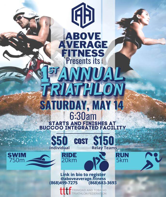 Above Average Fitness Annual Triathlon Poster