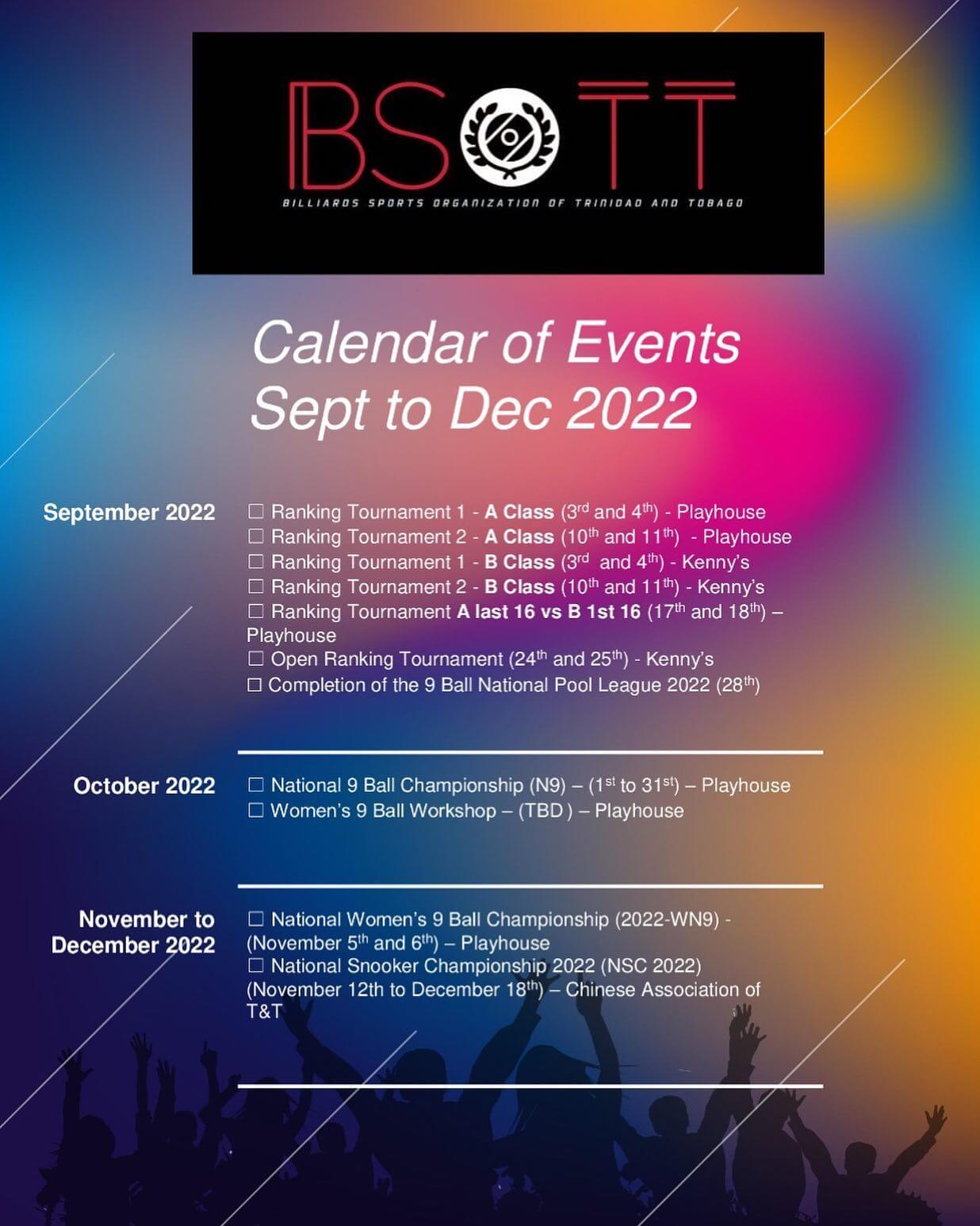 Poster of Calendar of Events