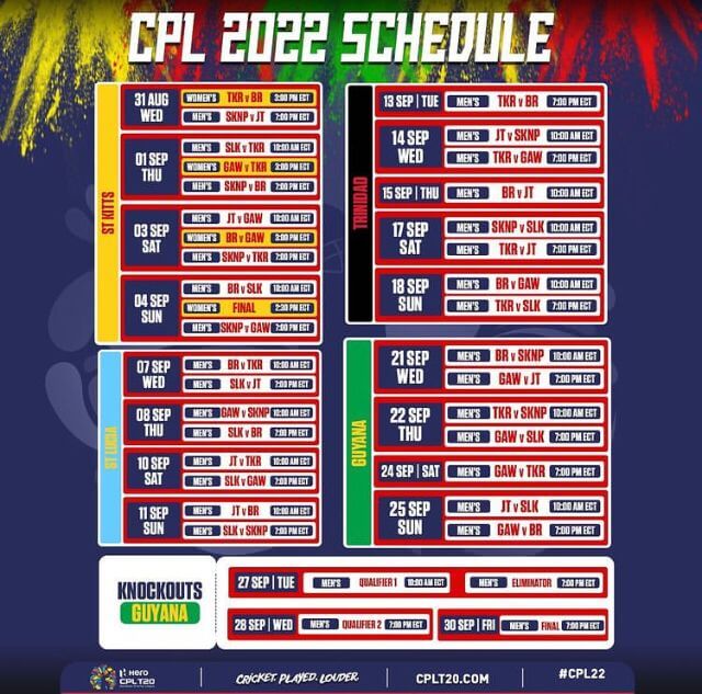 CPL Fixtures Poster