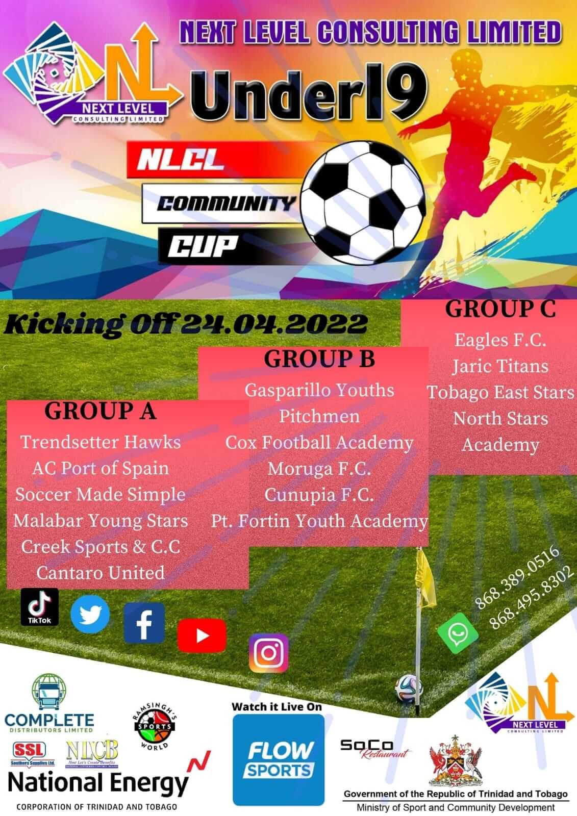 NLCL Under 19 Community cup Poster