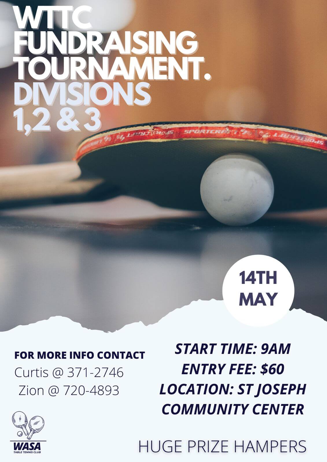 WTTC Fundraising Tournament Poster