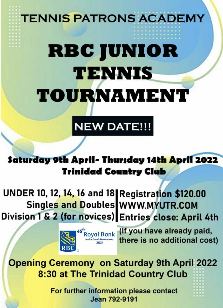 RBC Junior Tennis Tournament Poster